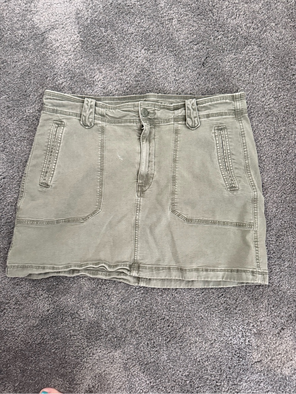 American Eagle Outfitters Olive Green Utility Mini Skirt